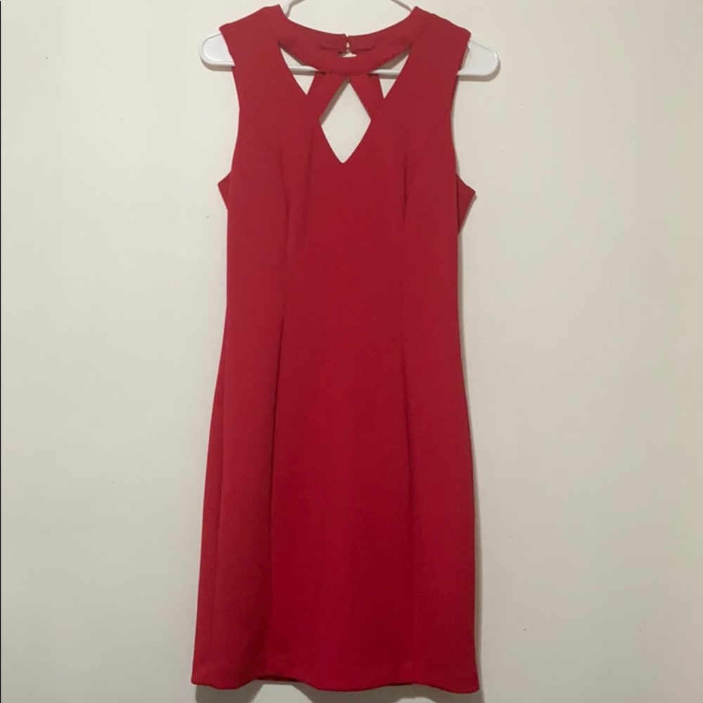 Lovely red guess dress ,size 10, petite.❤️❤️